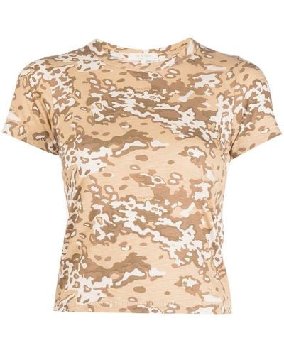 Rag & Bone Camouflage-print Short-sleeved T-shirt - Natural