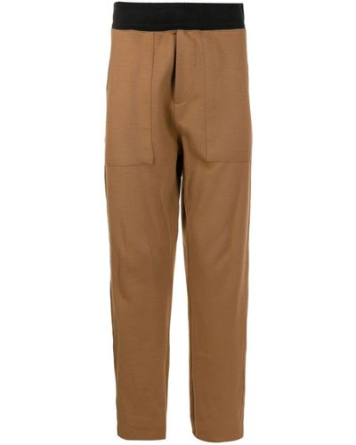 Osklen Pantalon en jersey à ceinture contrastante - Neutre