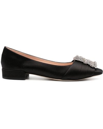 Rodo Crystal-embellished Ballerina Shoes - Black