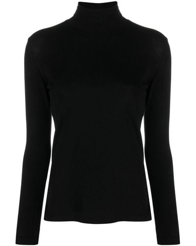 Raquel Allegra Roll-neck Cotton Jumper - Black