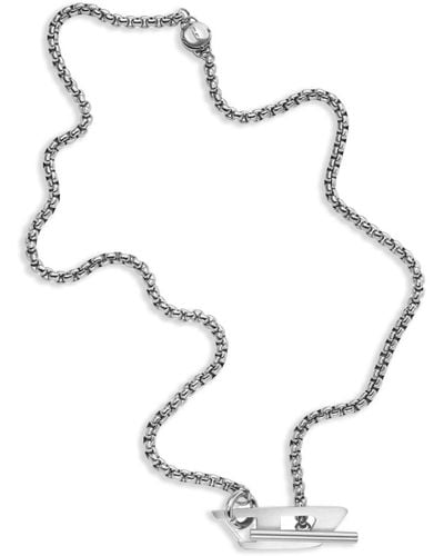 DIESEL Dx1477 ロゴペンダント ネックレス - ホワイト