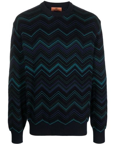 Missoni ジグザグパターン セーター - ブルー