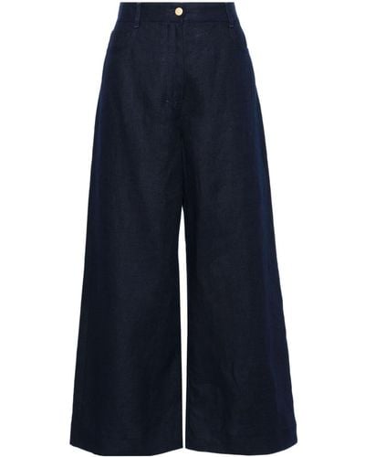 Max Mara Lapo High-waist Wide-leg Trousers - Blue