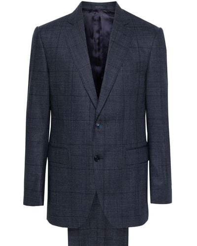 BOGGI Single-breasted Wool Suit - Blue