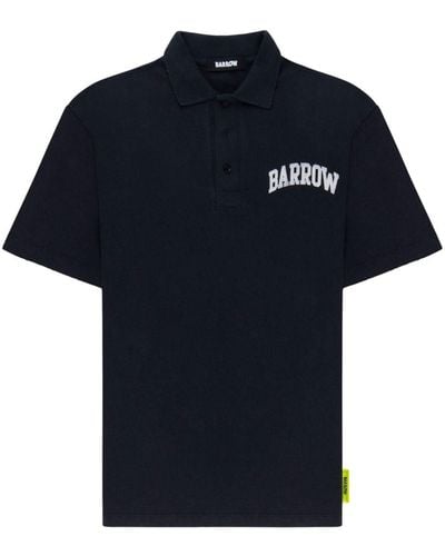 Barrow Logo-print Cotton Polo Shirt - Blue