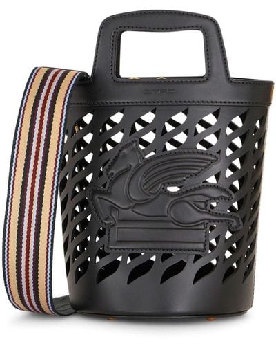 Etro Coffa Leather Bucket Bag - Black