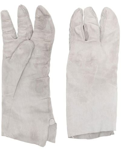 Boris Bidjan Saberi Four-finger Kangaroo Leather Gloves - White
