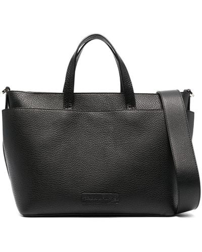 Fabiana Filippi Grained-texture Leather Tote Bag - Black
