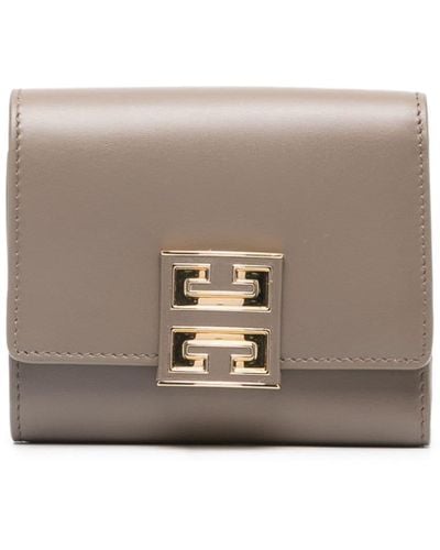 Givenchy Portefeuille en cuir à motif 4G - Marron