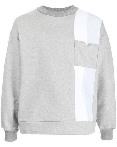 Anglozine Colourblock Pocket Sweatshirt - Grey