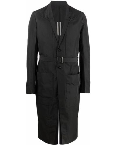 Rick Owens Cappotto con cintura Lido - Nero