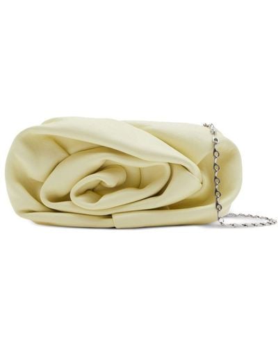 Burberry Rose Chain Leather Clutch Bag - Metallic