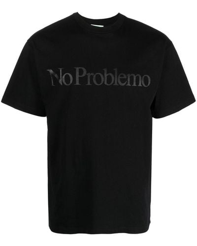 Aries No Problemo Print T-shirt - Black