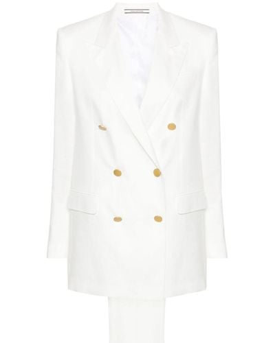 Tagliatore Doppelreihiger T-Jasmine Anzug - Weiß