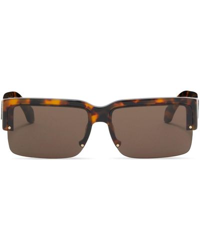 Palm Angels Drain Rectangle-frame Sunglasses - Brown