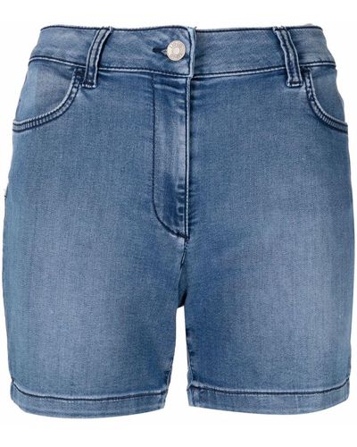 Liu Jo Schmale Jeans-Shorts - Blau