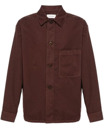 Lemaire Plain Cotton Shirt - Brown