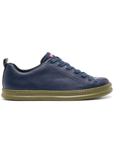 Camper Runner Contrasting-sole Leather Sneakers - Blue