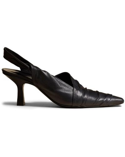 Khaite Water Pointed-toe Leather Court Shoes - Black