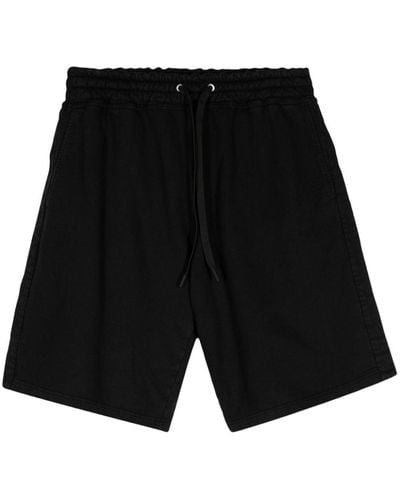 JORDANLUCA Drawstring Cotton Track Shorts - Black