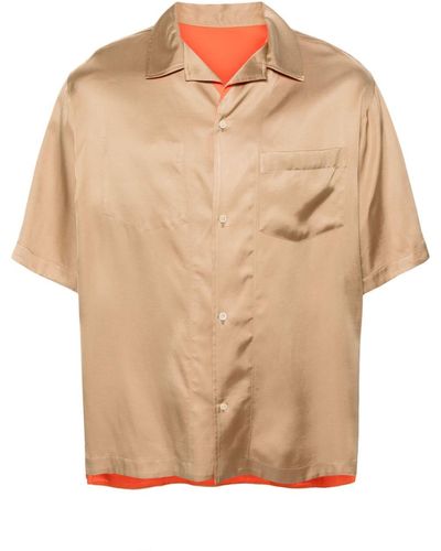 4SDESIGNS Short-sleeves Reversible Shirt - Natural