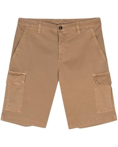 Moorer Aron Twill Cargo Pants - Natural