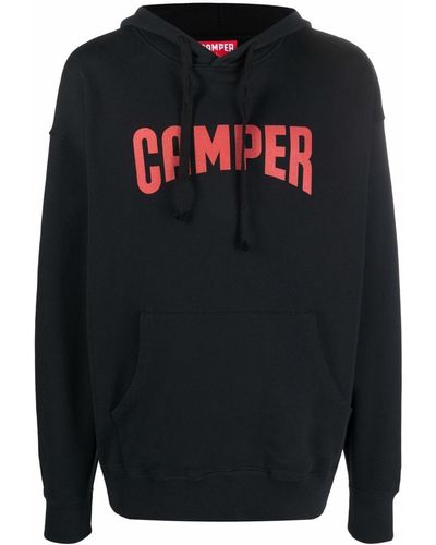 Camper Logo-print Pullover Hoodie - Black
