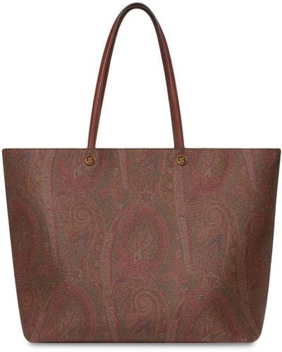 Etro Grand sac porté épaule - Marron