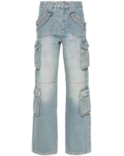 MISBHV Jeans cargo Harness a vita bassa - Blu
