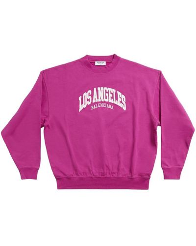 Balenciaga Sweater Met Logoprint - Roze
