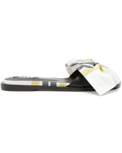 MSGM Bow-detail Sandals - White