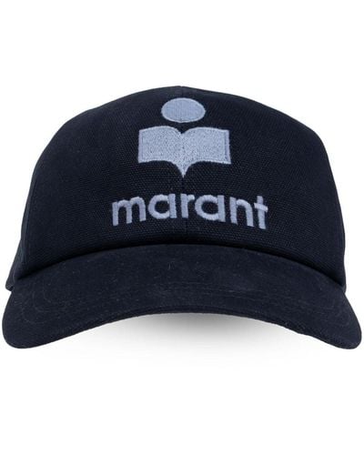 Isabel Marant Logo-embroidered Cotton Cap - Blauw