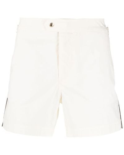 Tom Ford Piped-trim Swim Shorts - White