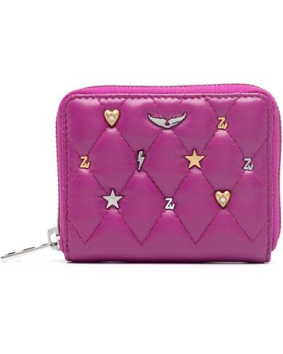 Zadig & Voltaire Portefeuille Mini ZV à breloques Lucky - Violet