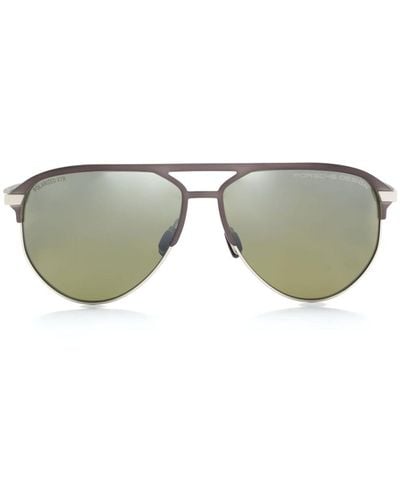 Porsche Design Pilot-frame Sunglasses - Gray