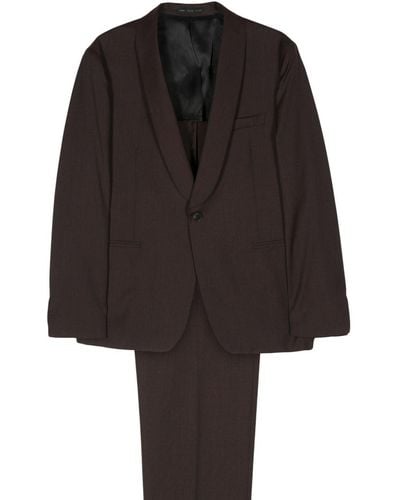 Low Brand Single-breasted Virgin-wool Suit - Black