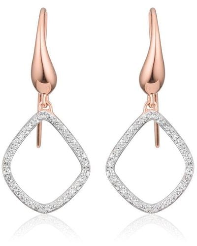 Monica Vinader Riva Diamond Kite Earrings - Pink