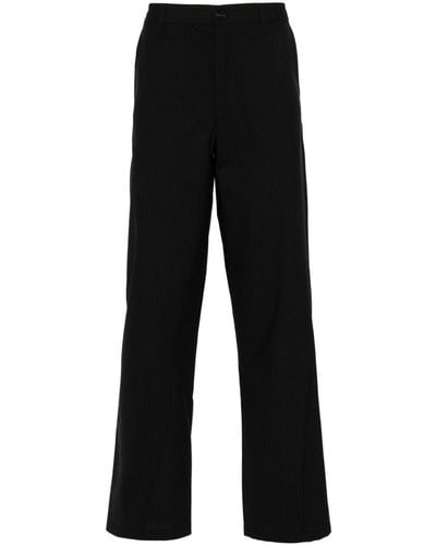 sunflower Wide Twist pinstripe trousers - Negro