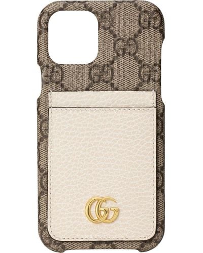Gucci GG Marmont Iphone 12 Pro Hoesje - Naturel