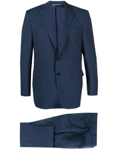 Canali Pinstripe-pattern Single-breasted Suit - Blue