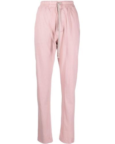 Rick Owens Cotton Track Pants - Pink