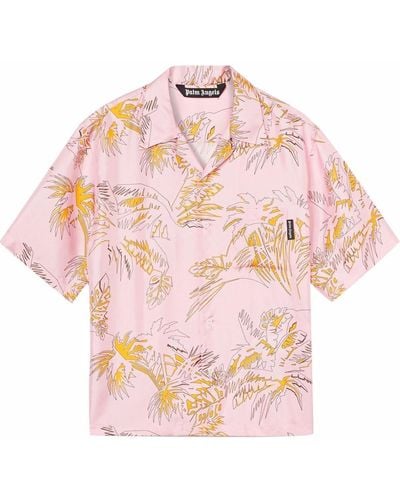 Palm Angels Camicia Abstract Palms con stampa - Rosa