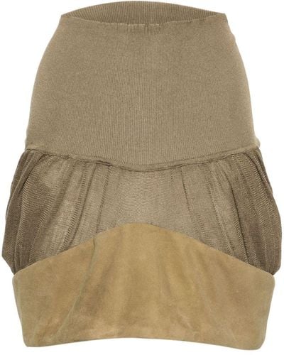 Isa Boulder Grace Peplum Miniskirt - Natural
