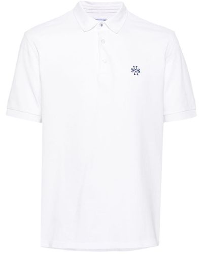 Jacob Cohen Logo-embroidered Piqué Polo Shirt - White