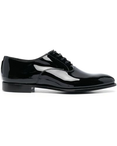 Crockett & Jones Oxford-Schuhe aus Lackleder - Schwarz