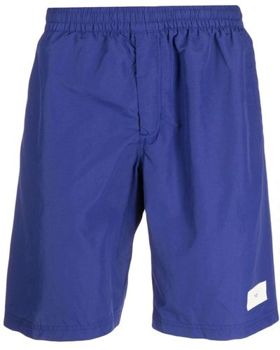 Y-3 Logo-patch Swim Shorts - Blue