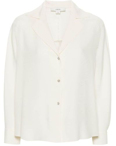 Vince Semi-sheer Silk Shirt - White