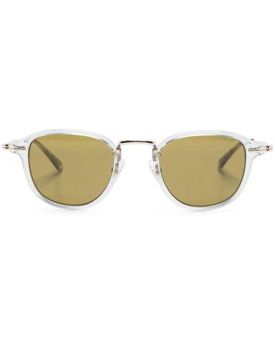 Montblanc Mb0336s Round-frame Sunglasses - Natural