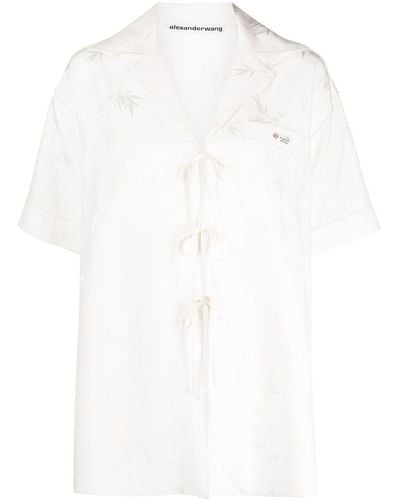 Alexander Wang Short de pyjama en jacquard - Blanc