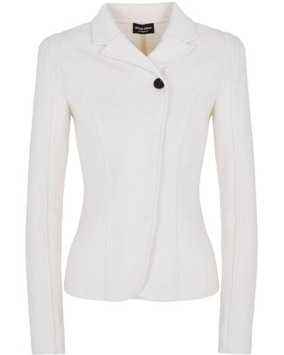 Giorgio Armani Slim-cut Cashmere-blend Jacket - White
